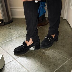 Rizzoli Black Loafers with Silver Accents